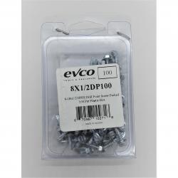 #8 x 1/2in Hex Washer Head Self-Drilling #2 TEKS Drill Point Screw - 100/Box (Replaces Evco 8x1/2DP100)