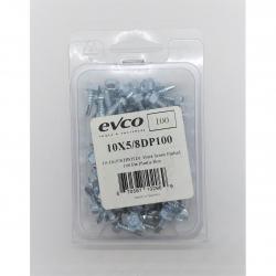 Evco #10 x 5/8in Hex Washer Head Drill Point Screw 10x5/8DP100 100/Box
