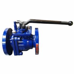 4in UNP PFA Lined 150lb Flanged Carbon Steel Ball Valve with Lever BVFPC1T2L1F5GY04
