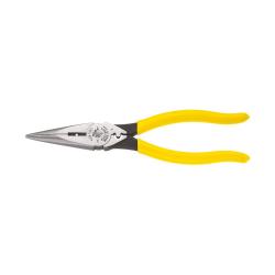 Klein 8in Needle Nose Side Cutter Pliers with Stripping and Crimping D203-8NCR