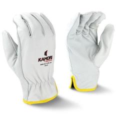 Radians L Kamori Cut Protection A4 White Goat Skin Leather Work Glove with Aramid Lining RWG52L
