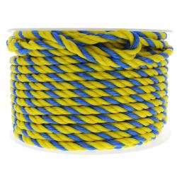 3/8in Polypro Rope Yellow with Blue or Black