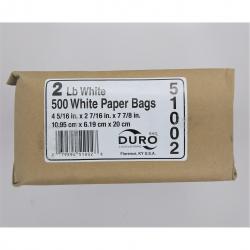 Duro White Paper Bag 2lb 500/Pack 51002
