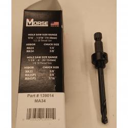 Morse M34 3/8in Hex Arbor