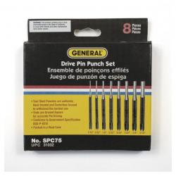General Tool 8 Piece 4in Pin Punch Set 318-SPC75 