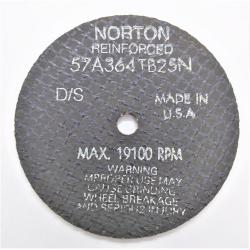 Norton 4in x 1/8in x 3/8in Wheel 57A364-TB25N N/A