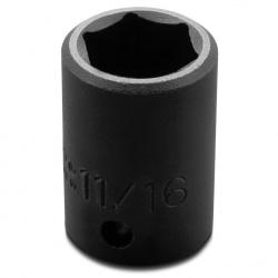Proto 11/16in Shallow Impact Socket 6-Point 1/2in Drive J7422H