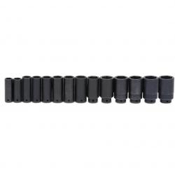 J.H. Williams 1/2in Drive 14 Piece 6-Point 3/8in - 1-1/4in Deep Impact Socket Set JHWWS-1414RC