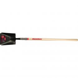 Razor Back Square Point Shovel with Tab Socket and Forward Turned Step  Wood Handle 760-44124