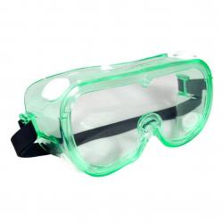 Radians Clear Anti-Fog Chemical Splash Goggle with Green Frame - Fits over Most Glasses GG0111ID