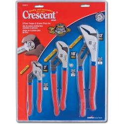 Crescent 3 Piece Tongue and Groove Plier Set 7in,10in,&12in R200SET3 