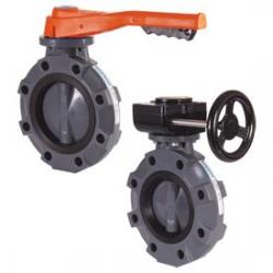 Hayward 10in Butterfly Valve with Lugged Style PVC Body  PVC Disc  Viton Liner  FPM Seals and Gear Operator BYV11100A0VGI00