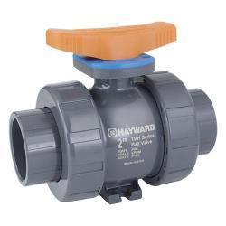 Hayward 2-1/2in PVC True Union Ball Valve with Socket End Connections and FPM O-Rings TB1250S