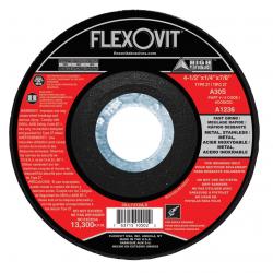 Flexovit 4-1/2in x 1/4in x 7/8in A30S Depressed Metal Grinding Wheels A1236