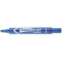 Avery Blue Marks-A-Lot Permanent Marker, Large Desk-Style Size, Chisel Tip - 08886