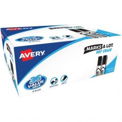 Avery Marks A Lot Desk Style Dry Erase Marker Black - Chisel Tip - 36/Box - Sold Individually - 98207