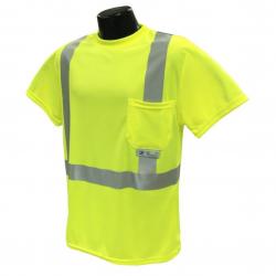 Radians 2XL ST11 Class 2 Hi-Viz Green Safety T-Shirt with Max-Dri ST11-2PGS-2X - Double Extra Large