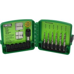 Greenlee6 Piece Drill/Tap Kit #6-32 to 1/4in-20 DTAPKIT