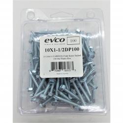 #10 x 1-1/2in Hex Washer Head Self-Drilling #3 TEKS Drill Point Screw - 100/Box (Replaces Evco 10x1-1/2DP100)