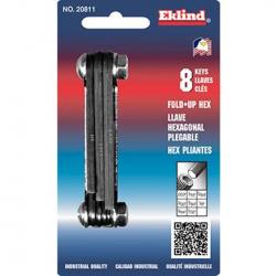 Eklind 20811 8 Piece Fold-up Allen Wrench Set 0.05in-5/32in 269-20811