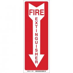 Accuform 12in x 4in Fire Extinguisher Sign Red/White Fiberglass (Replaces Brady 47039) - MFXG543XF