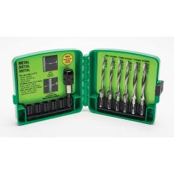 Greenlee 7 Piece Extended Drill/Tap Kit #8-32 to 1/4in-20 LDTAPKIT