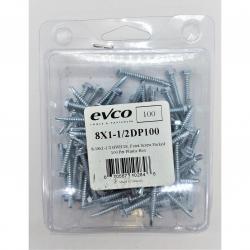 Evco #8 x 1-1/2in Hex Washer Head Drill Point Screw 8x1-1/2DP100 100/Box