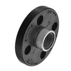 Spears Polypropylene 1-1/2in One-Piece Threaded Flange with SS Ring Support 4852-015BSR