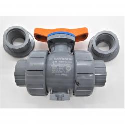 Hayward 1in CPVC TBH Series True Union Ball Valve with Socket/Threaded End Connections and FPM Seals TBH2100ASTV0000