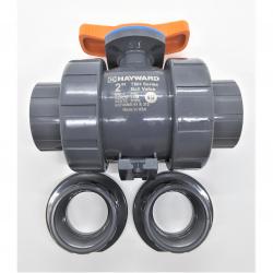 Hayward 2in PVC TBH Series True Union Ball Valve with Socket/Threaded End Connections and FPM Seals TBH1200ASTV0000