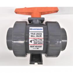 Hayward 4in PVC True Union Ball Valve with Viton O-Rings and Socket End Connections TB1400S