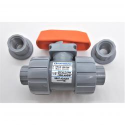 Hayward 1/2in CPVC TBH Series True Union Ball Valve with Socket/Threaded End Connections and FPM Seals TBH2050ASTV0000