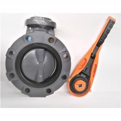 Hayward 6in Butterfly Valve with PVC Body  PVC Disc  EPDM liner  EPDM seals and Lever Operator BYV11060A0EL000