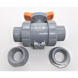 Hayward 1-1/2in CPVC TBH Series True Union Ball Valve with Socket/Threaded End Connections and FPM Seals TBH2150ASTV0000