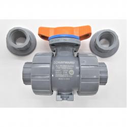 Hayward 3/4in CPVC TBH Series True Union Ball Valve with Socket/Threaded End Connections and FPM Seals TBH2075ASTV0000