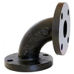 6in Cast Iron Flanged 90 Elbow Black