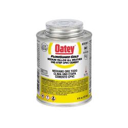 Oatey 8oz CPVC Flowguard Gold 1-Step Yellow CTS Pipe Glue Can be used with Sch 80 CPVC UP to 2in Must Use a Primer 31911