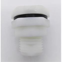 Hayward 3/4in PP Bulkhead Fitting with Threaded x Threaded End Connections and EPDM Gasket - Polypropylene BFAS3007TES