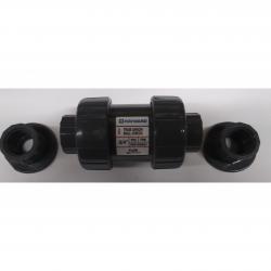 Hayward  3/4in PVC True Union Ball Check Valve with Socket/Threaded End Connections and FPM O-Rings TC10075ST