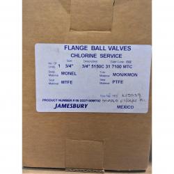 JB 3/4in 5150C-31-7100MTC Chlorine Monel Flanged Valve Monel/Monel