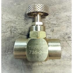 Trerice 1/4in 735-2 Brass Needle Valve with Brass Stem/Seat - Rated 2000psi