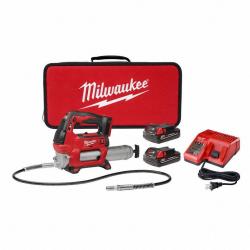 Milwaukee M18 2-Speed Grease Gun Kit with 2  Compact Batteries 2646-22CT