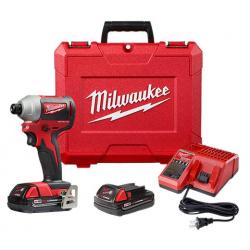Milwaukee M18 Brushless 1/4in Hex Impact Compact Kit 2850-22CT