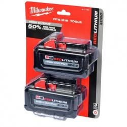 Milwaukee M18 Red Lithium High Output XC 6ah Battery 2/Pack 48-11-1862