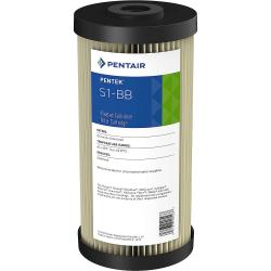Pentair Pentek S1-BB Big Blue Sediment Water Filter 10in Whole House Heavy Duty Pleated Cellulose Filter 155405-43