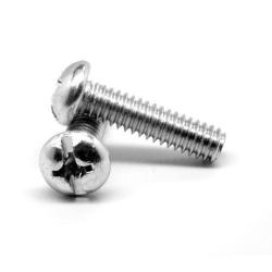 #10-32 x 3/8in Combo Phillips/Slotted Round Head Machine Screw Zinc Plated