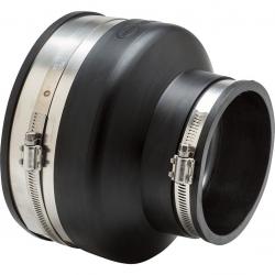 Rubber Coupling 6in Ribbed/Corrugated to 6in Cast Iron/Plastic Unshielded Sewer Coupling