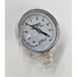 Trerice 30in Hg - 30psi 2-1/2in Dry Vacuum Gauge with 1/4in Lower Mount Steel Case and Brass Interals 800B2502LA30/30 (Replaces 800B2502LA030)