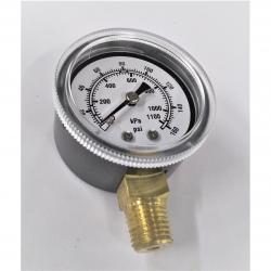 Marsh 0 - 160psi 2in Dry Gauge with 1/4in Lower Mount Steel Case and Brass Internals J1452