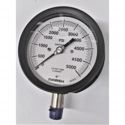 Marsh 0 - 5000psi 4-1/2in Dry Gauge with 1/2in Lower Mount Aluminum Case and Stainless Steel Internals P14582